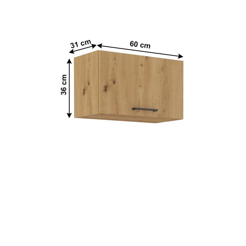 Kondela Horná skrinka, dub artisan, MONRO 60 GU-36 1F