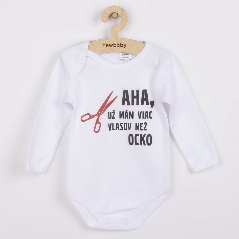 Body s potlačou New Baby Viac vlasov než ocko