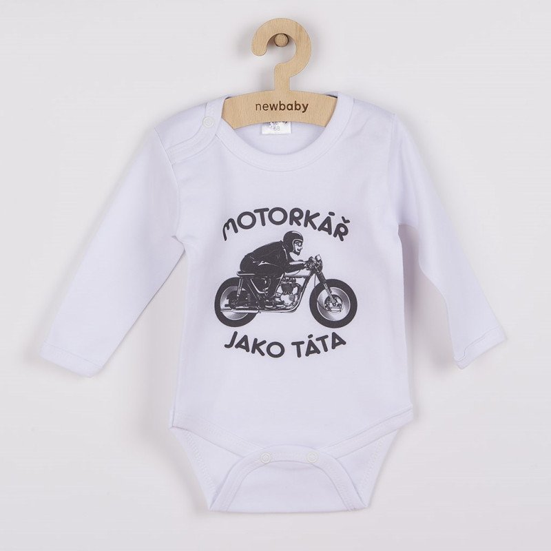 Body s potlačou New Baby Motorkář jako táta