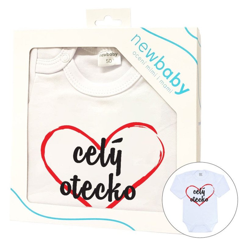 Body s potlačou New Baby celý otecko - darčekové balenie