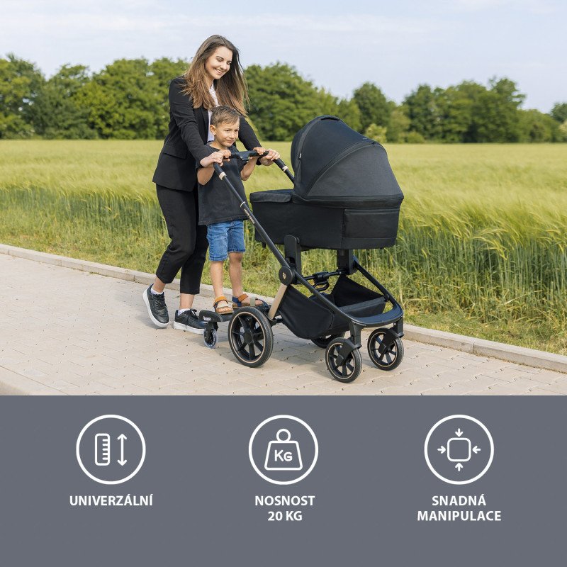 Skejtík ku kočíku Segboard 2, Black