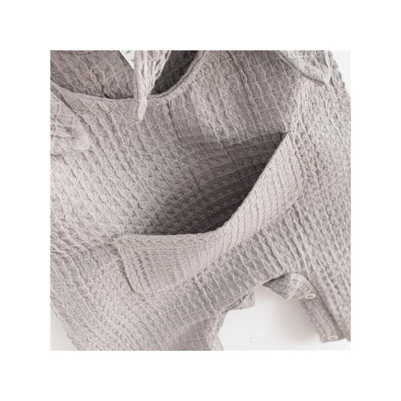 Dojčenské mušelínové zahradníčky New Baby Comfort clothes sivá