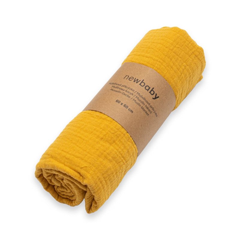 Mušelínová deka New Baby  mustard