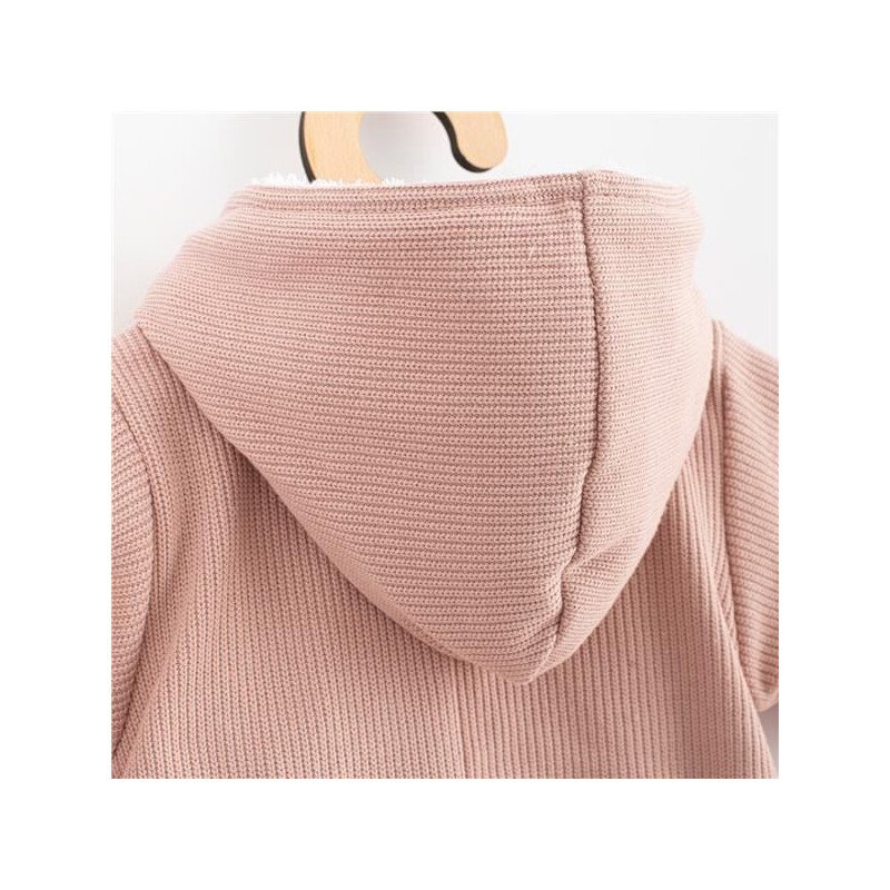 Dojčenská kombinéza s kapucňou New Baby Frosty pink