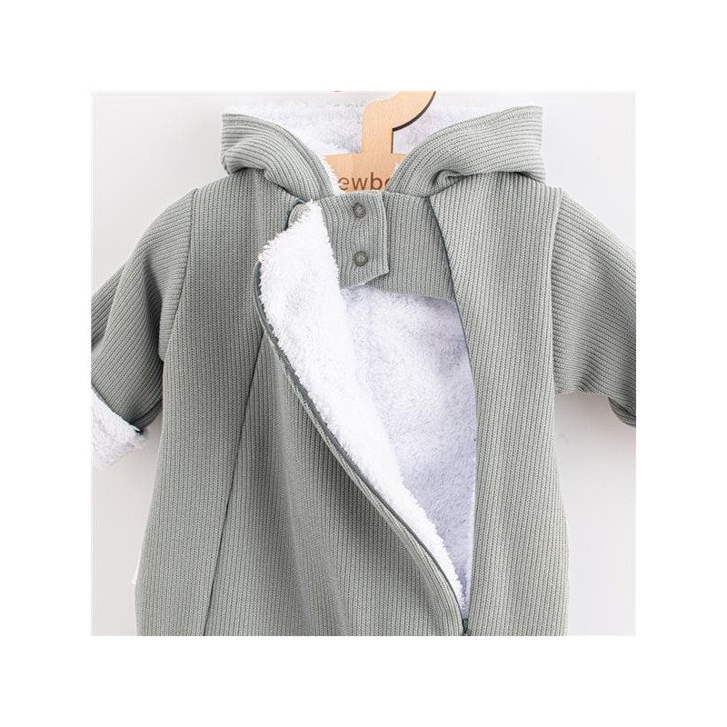 Dojčenská kombinéza s kapucňou New Baby Frosty grey