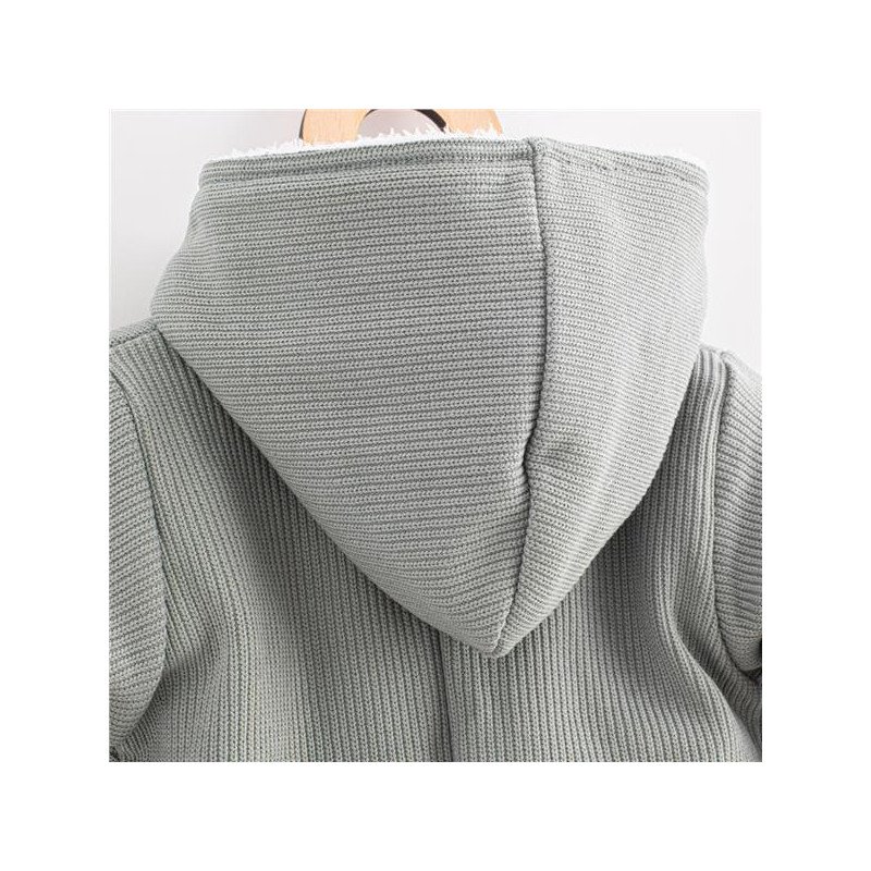 Dojčenská kombinéza s kapucňou New Baby Frosty grey