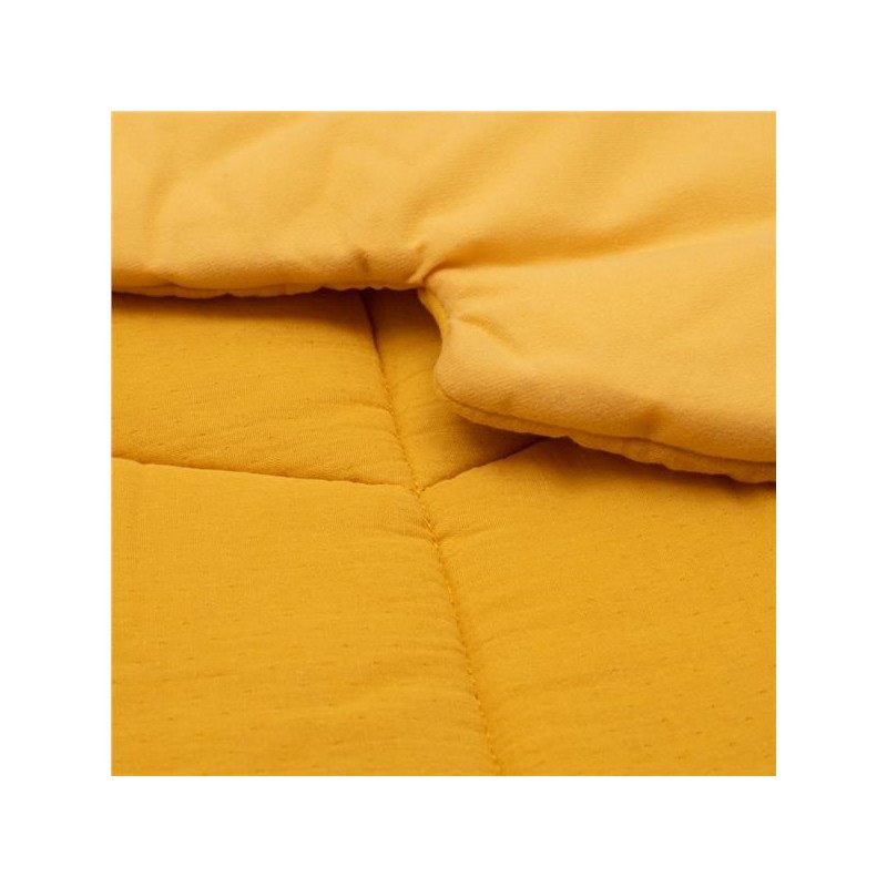 Mušelínová hracia deka New Baby Leaf mustard