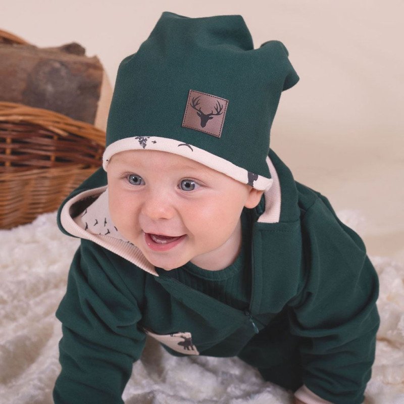 Dojčenská čiapočka Nicol Bambi zelená