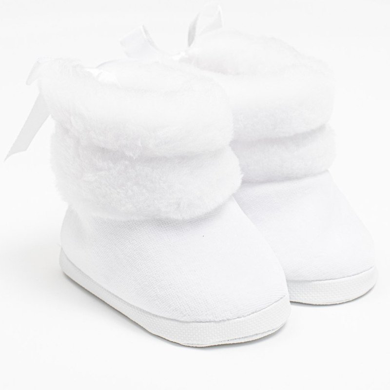 Dojčenské zimné kozačky New Baby biele 6-12 m