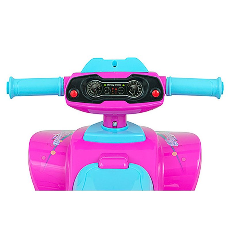 Detské odrážadlo so zvukom Štvorkolka Milly Mally Monster Pink