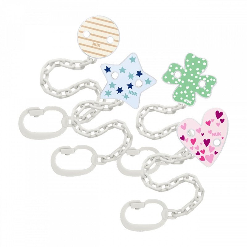 Retiazka na cumlík s klipom NUK ružová