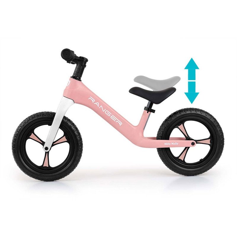 Detský balančný bicykel Milly Mally Ranger Pink