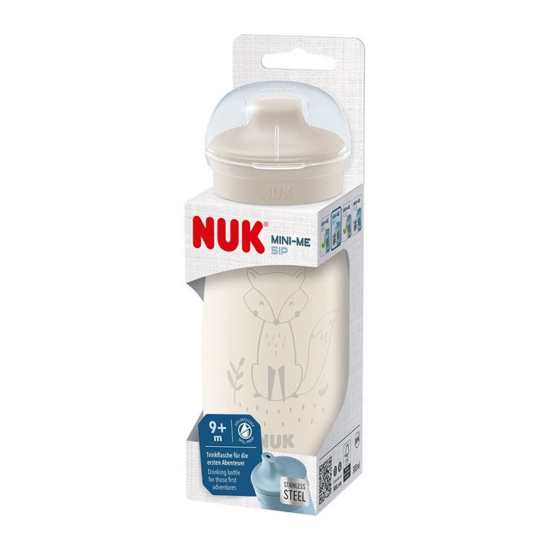 Detská fľaša NUK Mini-Me Sip nerez 300 ml (9+ m.) beige