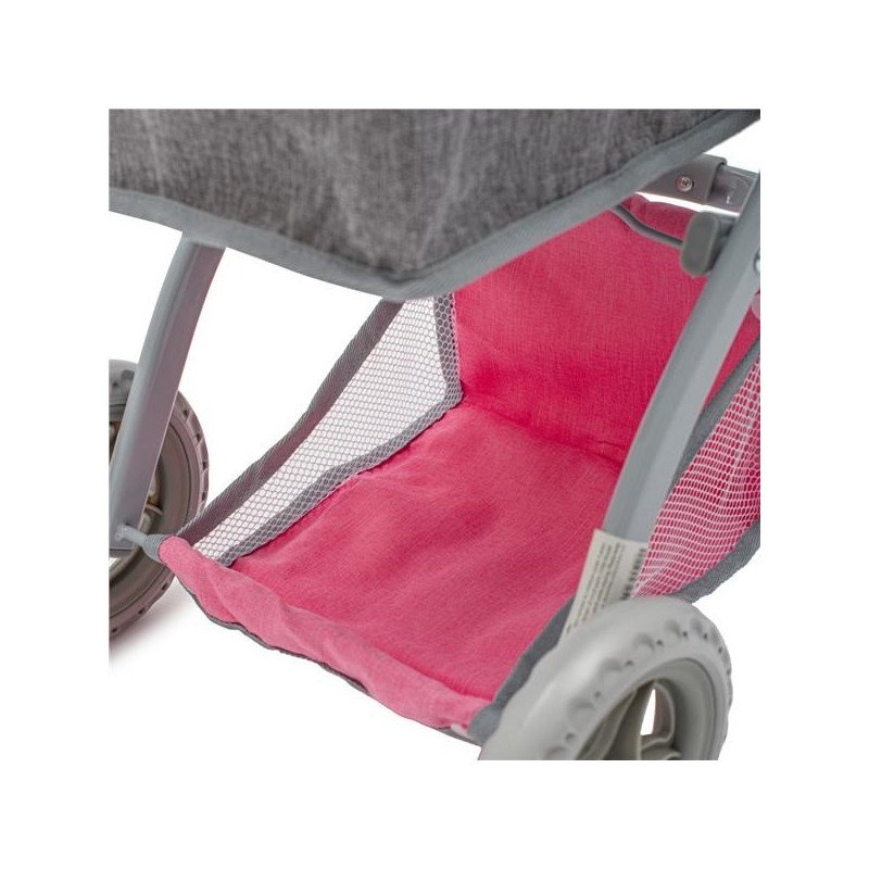 Kočík pre bábiky 2v1 Baby Mix Sophie pink-grey