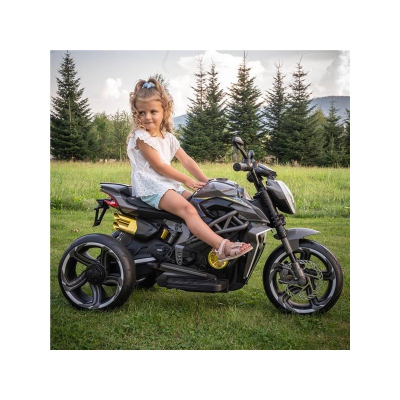 Detská elektrická motorka Baby Mix Calabre čierna