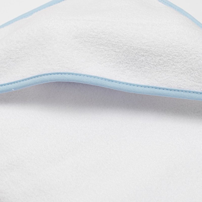 Detská froté osuška s kapuckou New Baby BASIC 100x100 bielo-modrá