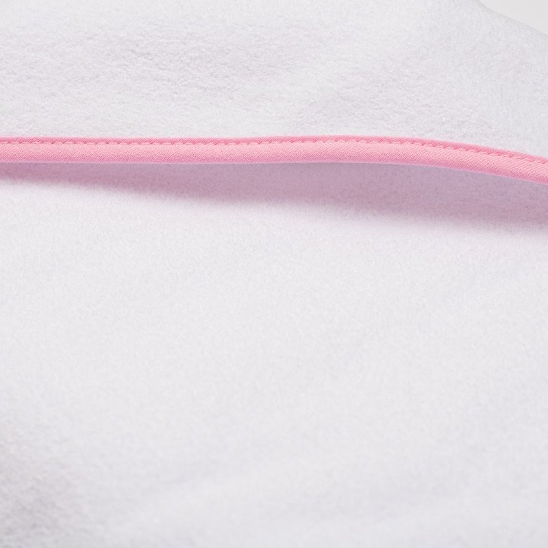 Detská froté osuška s kapuckou New Baby BASIC 100x100 bielo-ružová