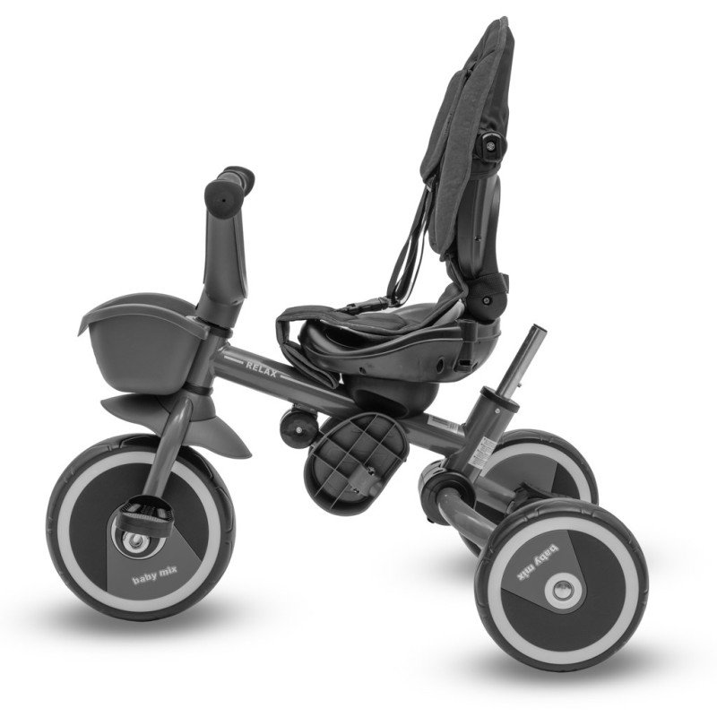Detská trojkolka Baby Mix 5v1 RELAX 365° sivá