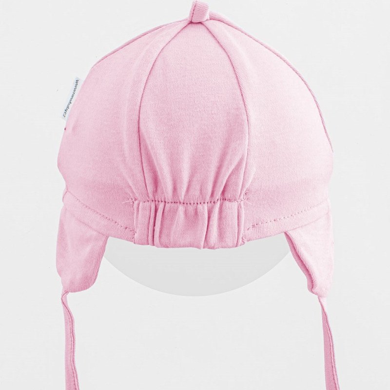 Detská bavlnená čiapka so šiltom New Baby Casually dressed ružová