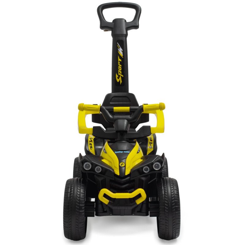 Detské odrážadlo s vodiacou tyčou Baby Mix Mega Prime EVA žlté