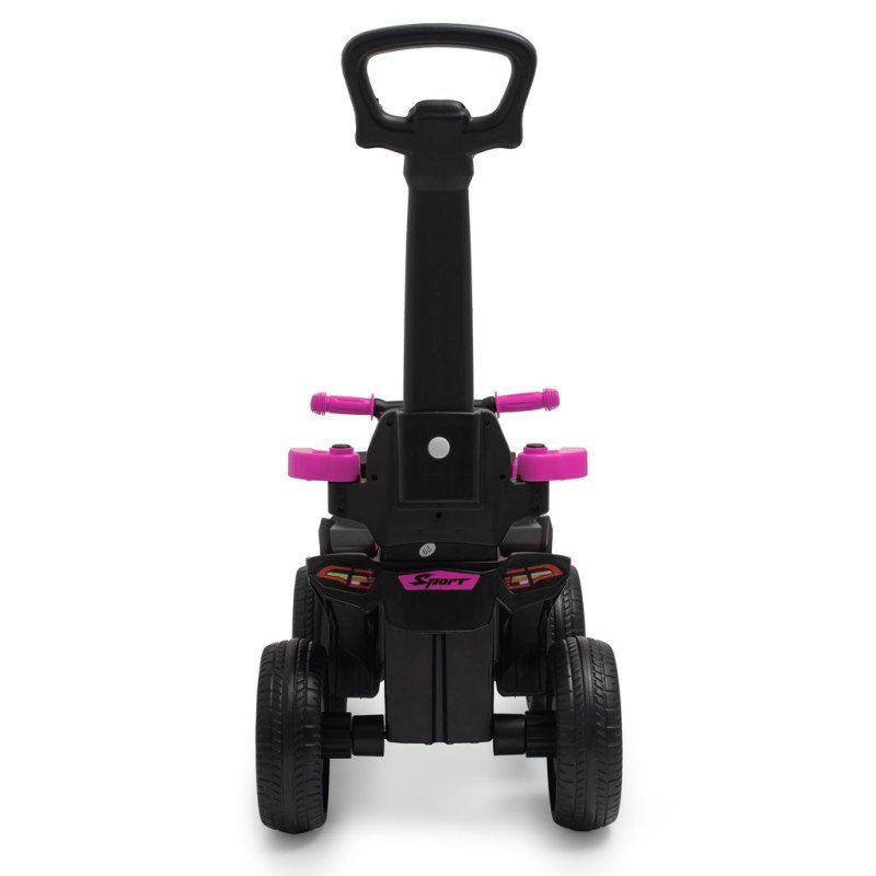 Detské odrážadlo s vodiacou tyčou Baby Mix Mega Prime EVA ružové