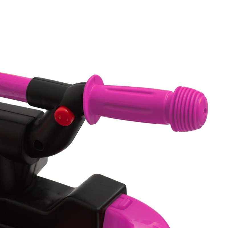 Detské odrážadlo s vodiacou tyčou Baby Mix Mega Prime EVA ružové
