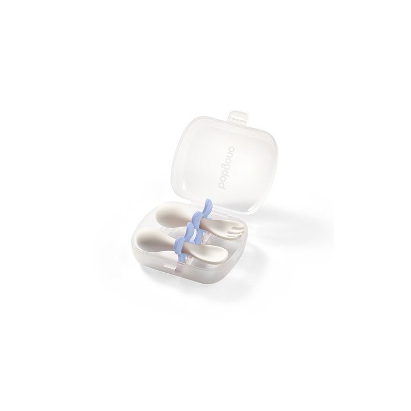 Ergonomický príbor pre deti Baby Ono bielomodrý