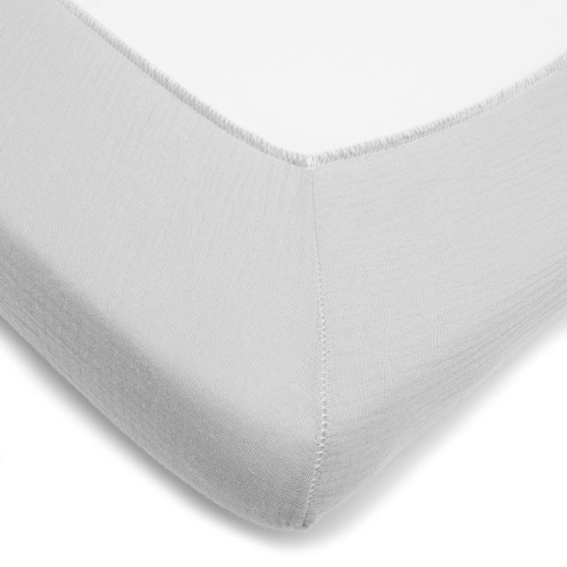 Mušelínové prestieradlo do postieľky New Baby 120x60 cm sivé