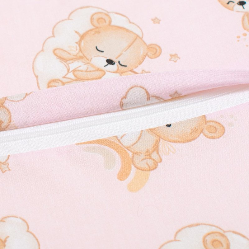 Detský podsedák na stoličku New Baby BASIC  Bear pink