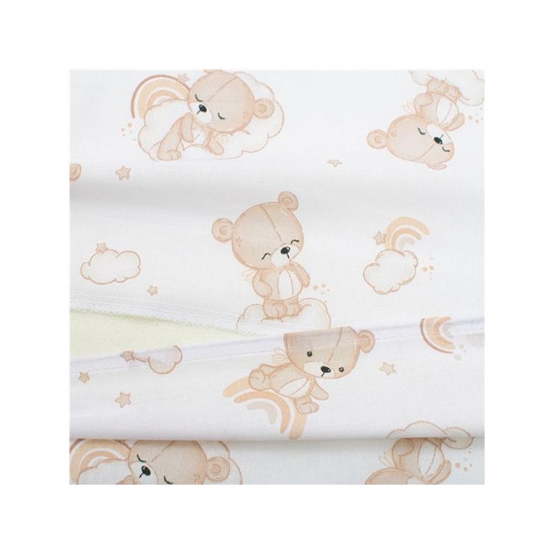 Poťah na detský vankúš - klin New Baby BASIC 30x37cm bear beige