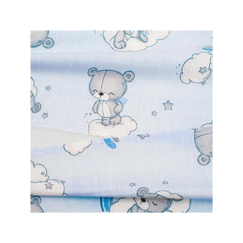 Poťah na detský vankúš - klin New Baby BASIC 30x37cm bear blue