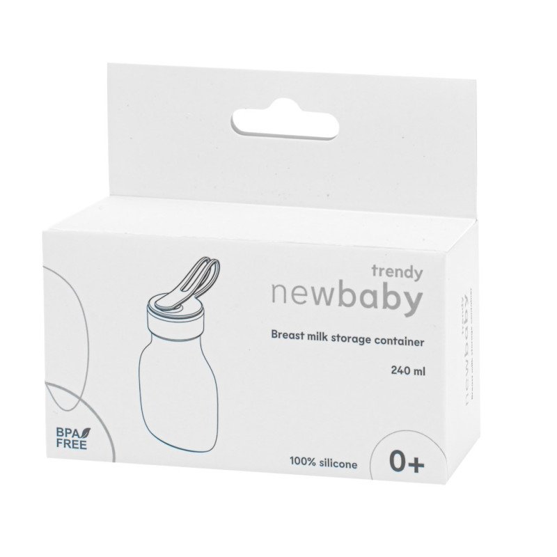 Silikónová fľaša na materské mlieko New Baby hnedá