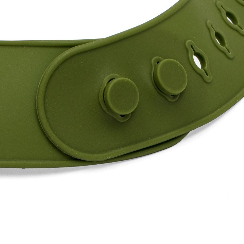 Silikónový podbradník New Baby olivovo zelený