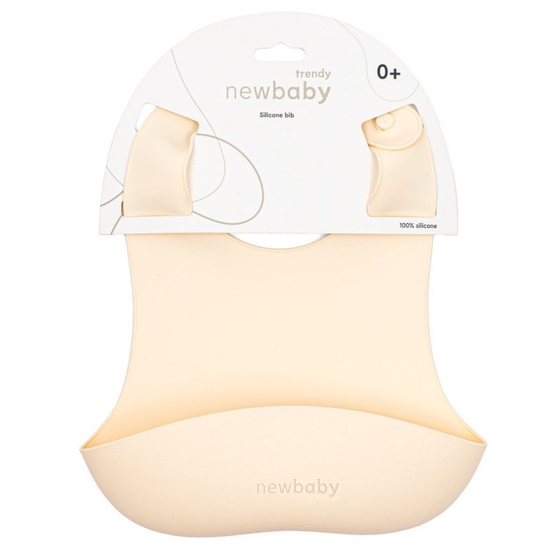 Silikónový podbradník New Baby béžový