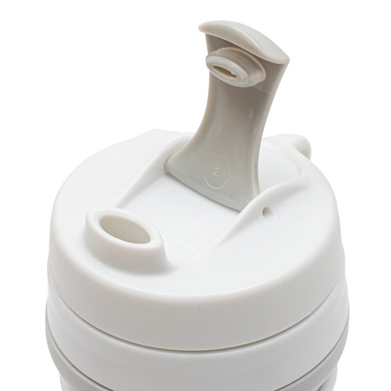 Silikónový skladací pohár 350 ml 2v1 New Baby - Sivý