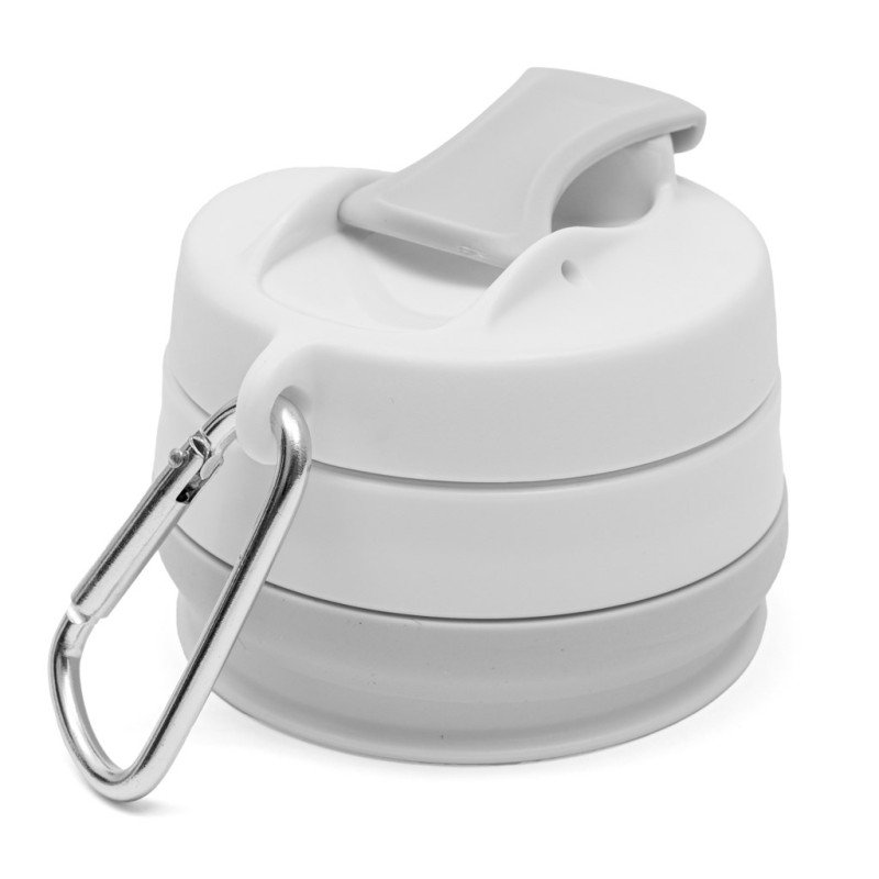 Silikónový skladací pohár 350 ml 2v1 New Baby - Sivý