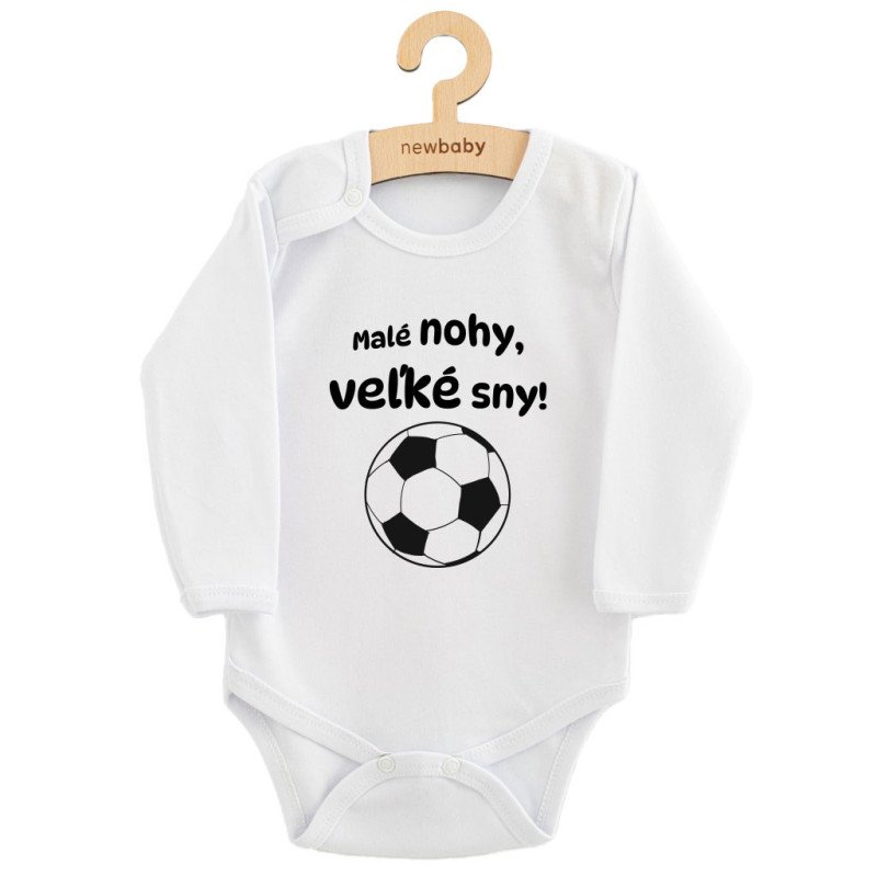 Detské body s potlačou New Baby Malé nohy, veľké sny!