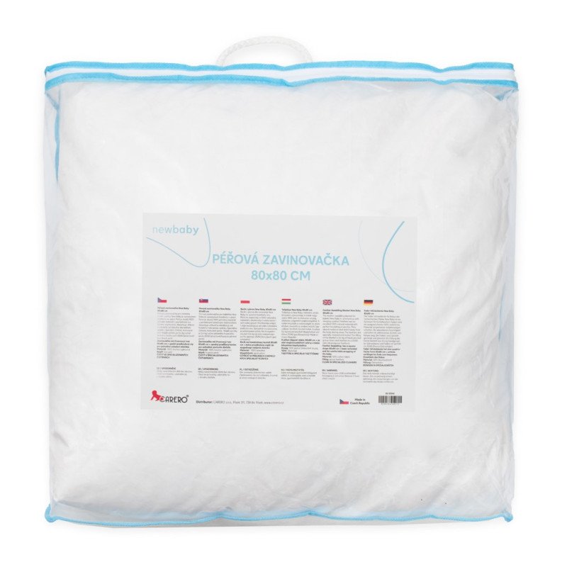 Luxusná páperová zavinovačka Dráčik New Baby - páperová výplň 80x80 cm