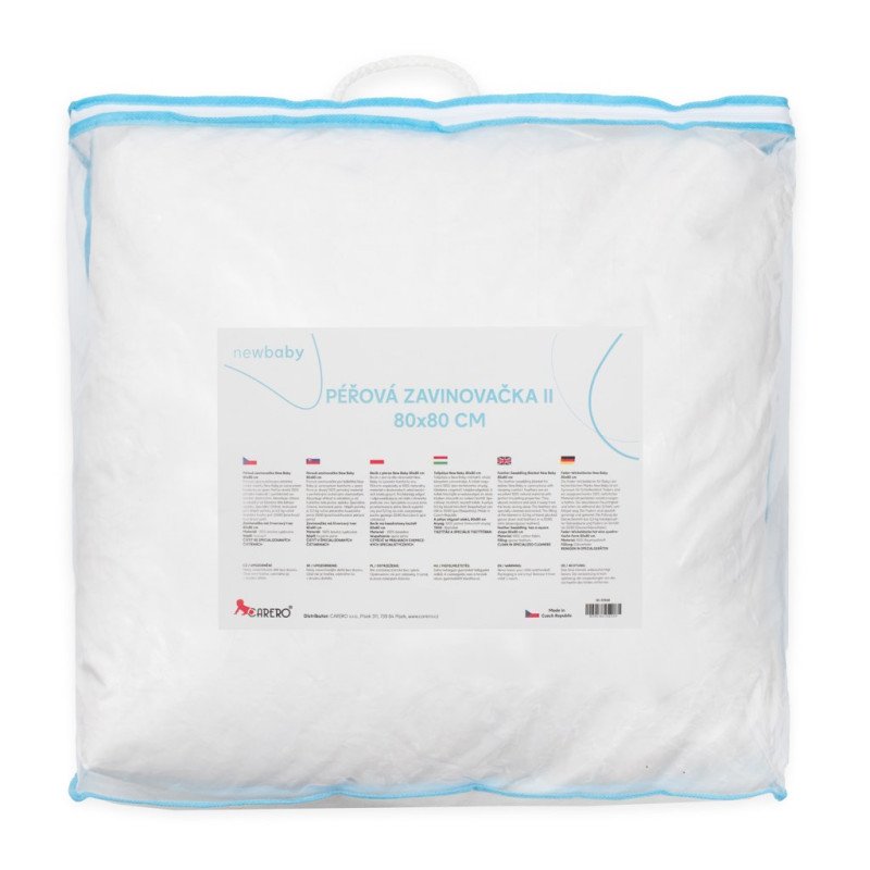 Luxusná páperová zavinovačka New Baby - perová výplň 80x80 cm