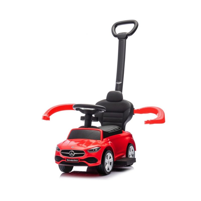 Detské odrážadlo s vodiacou tyčou MERCEDES C-Class Deluxe Milly Mally Red