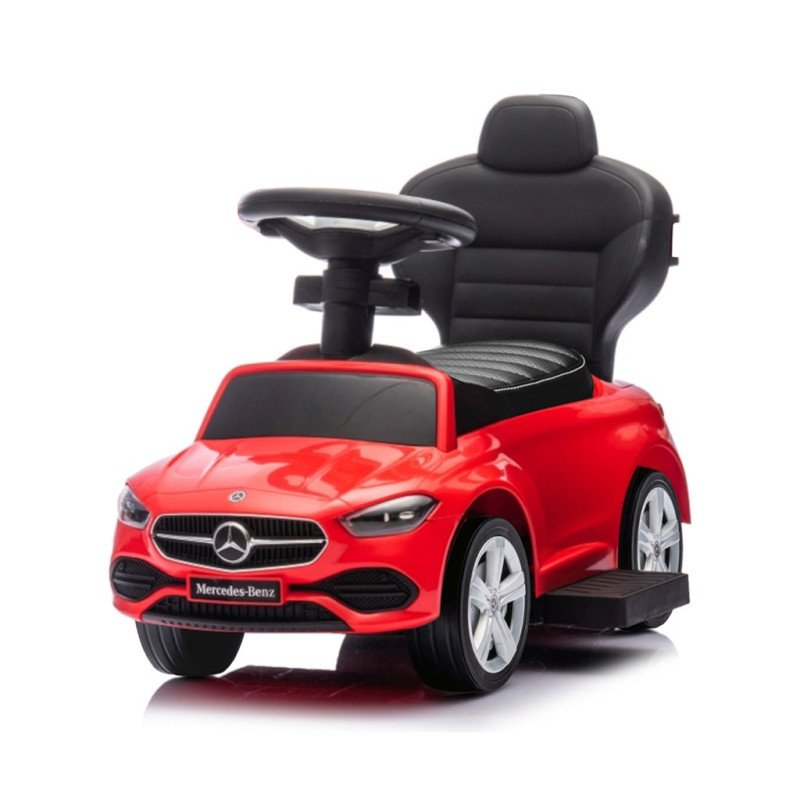Detské odrážadlo s vodiacou tyčou MERCEDES C-Class Deluxe Milly Mally Red