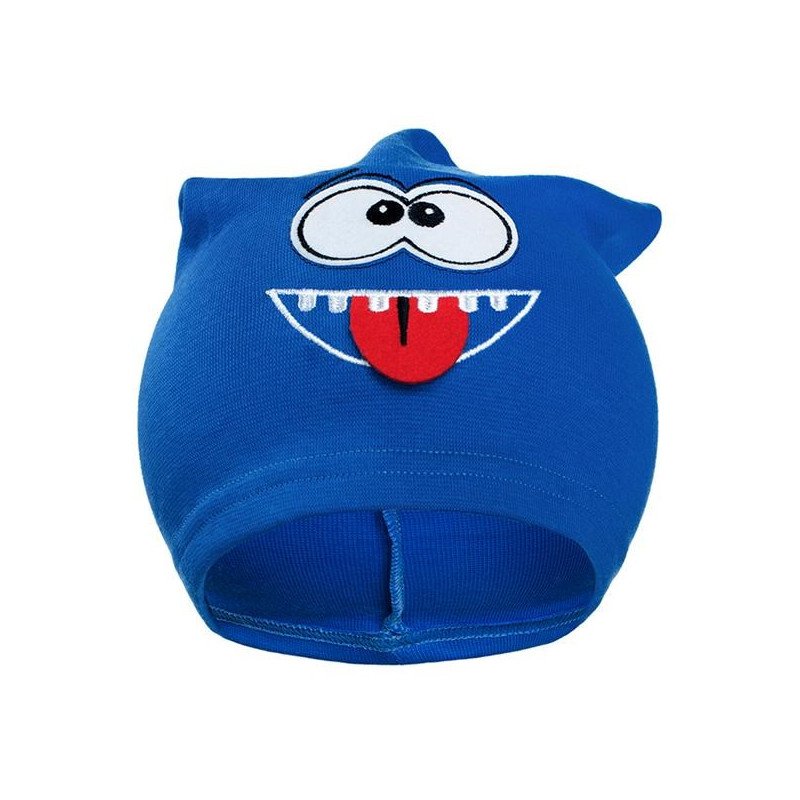 Jesenná detská čiapočka New Baby smejko modrá