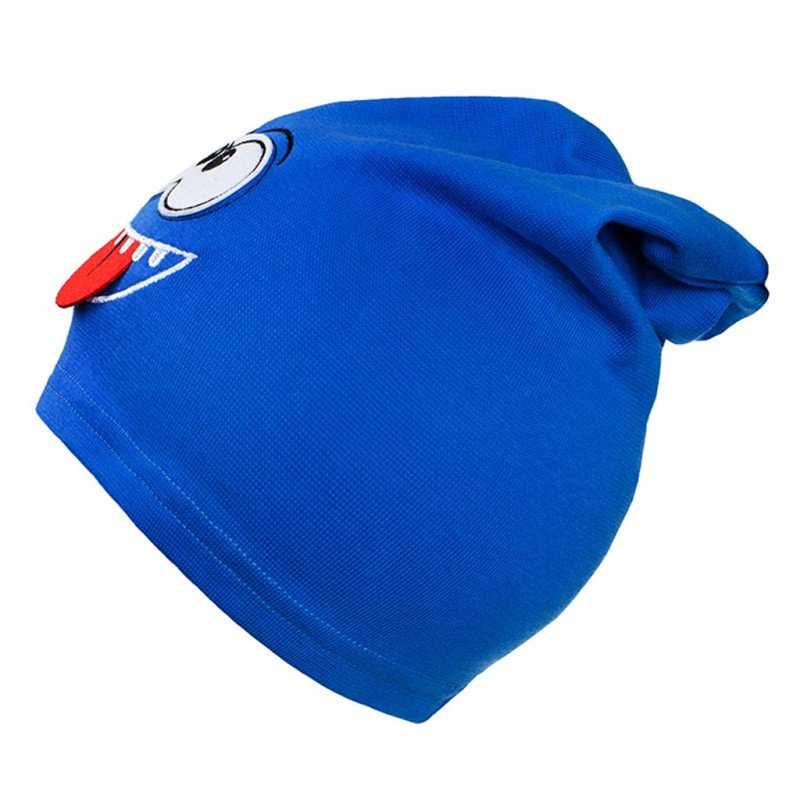 Jesenná detská čiapočka New Baby smejko modrá