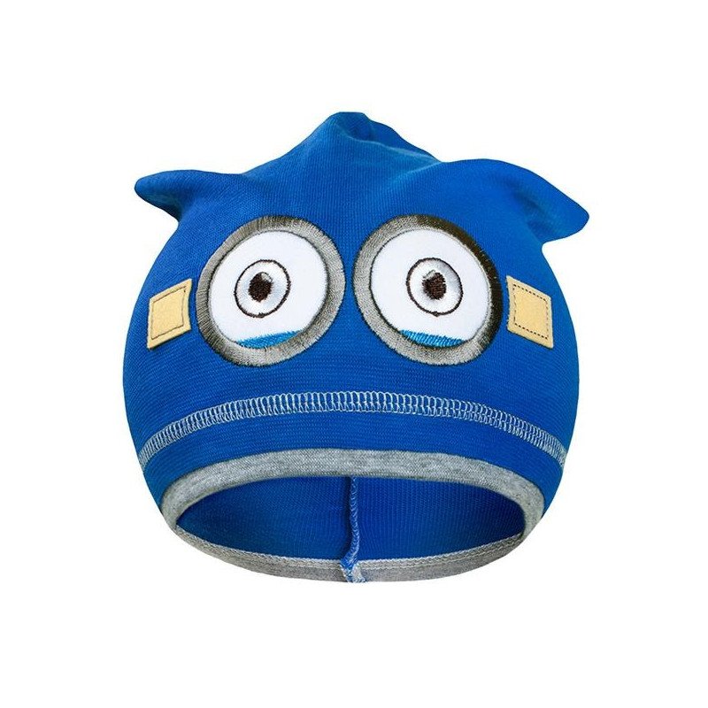 Jesenná detská čiapočka New Baby mimoň tmavo modrá