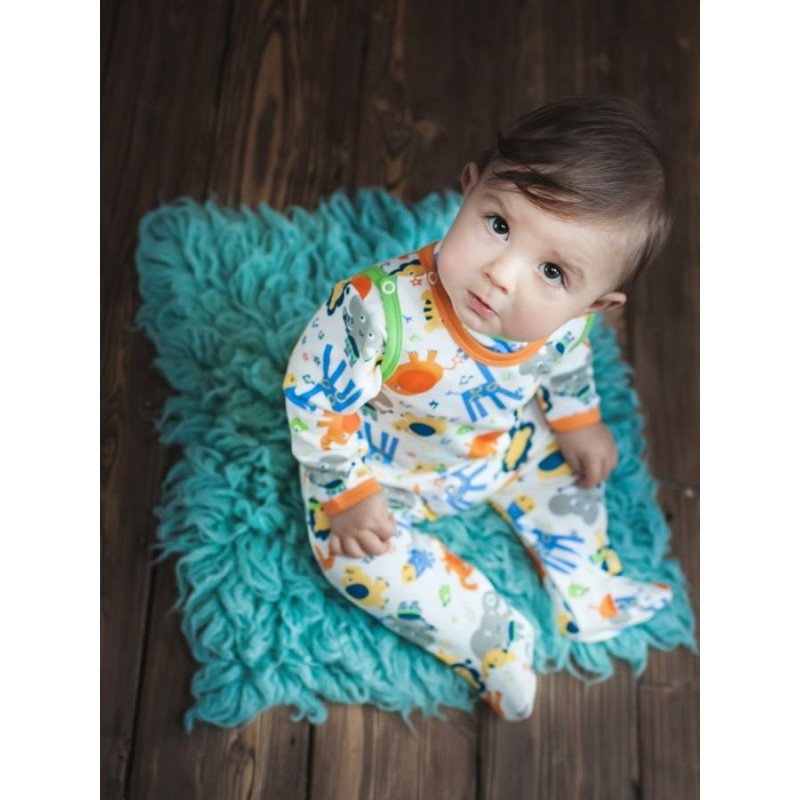 Dojčenský kabátik Bobas Fashion Zoo oranžový