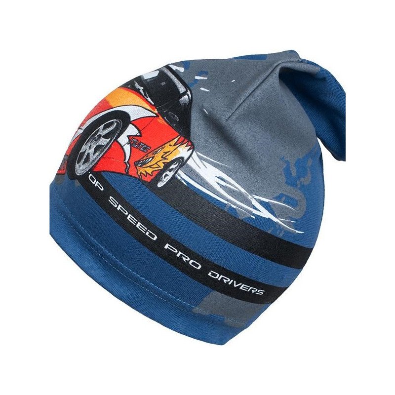 Jarná detská čiapočka New Baby auto modrá