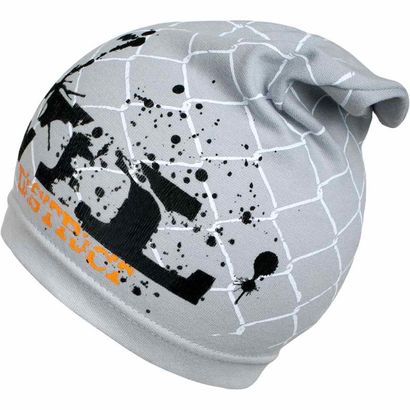 Jarná detská čiapočka New Baby s nápisom sivá