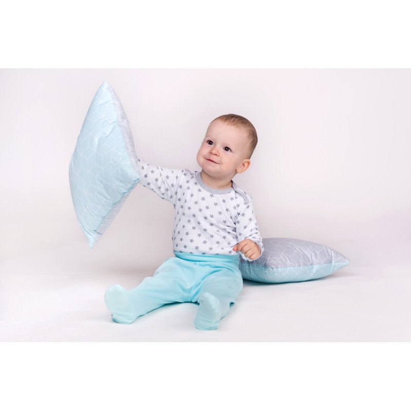 Dojčenské body New Baby Classic II sivé s hviezdičkami
