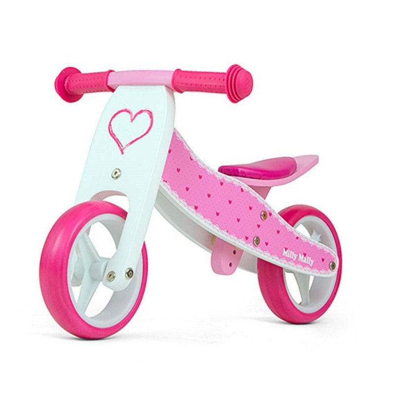 Detské multifunkčné odrážadlo bicykel 2v1 Milly Mally JAKE Hearts
