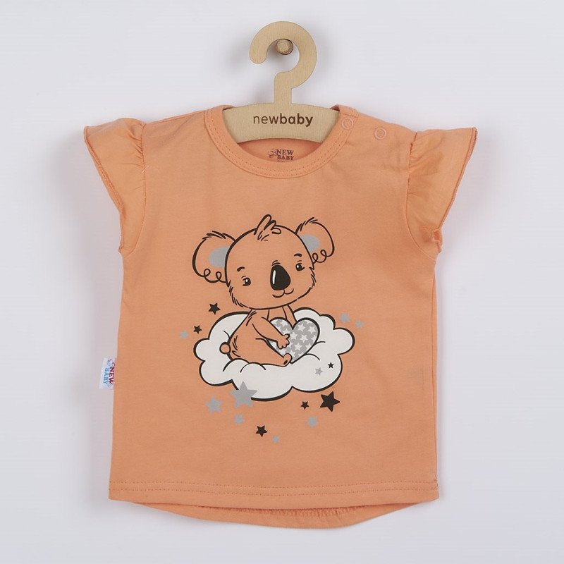 Detské letné pyžamko New Baby Dream lososové